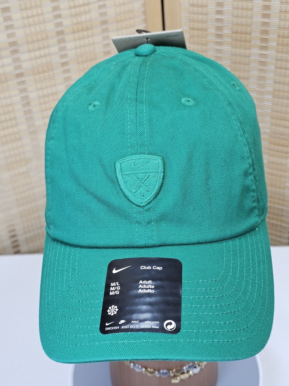 Nike Club Cap Green Adjustable Hat M/L Move to Zero